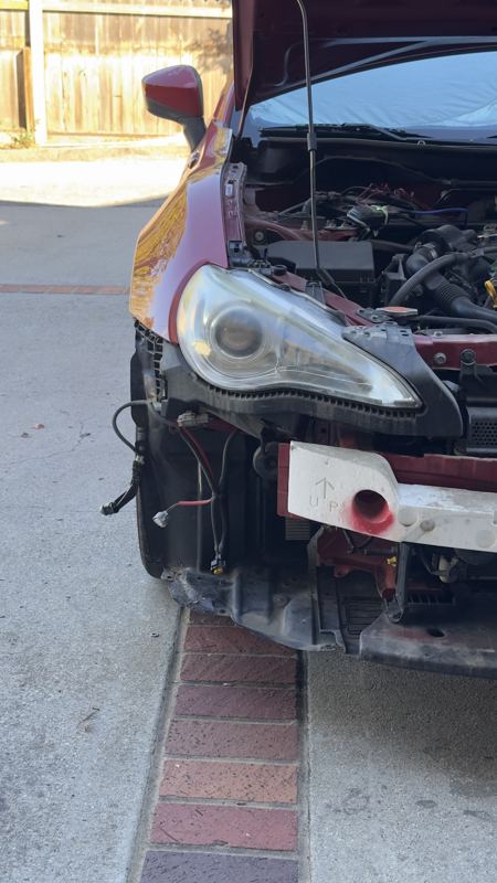 fr-s with the front bumper removed