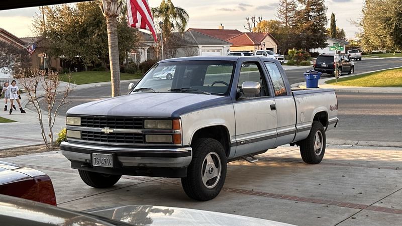 truck parked on the street